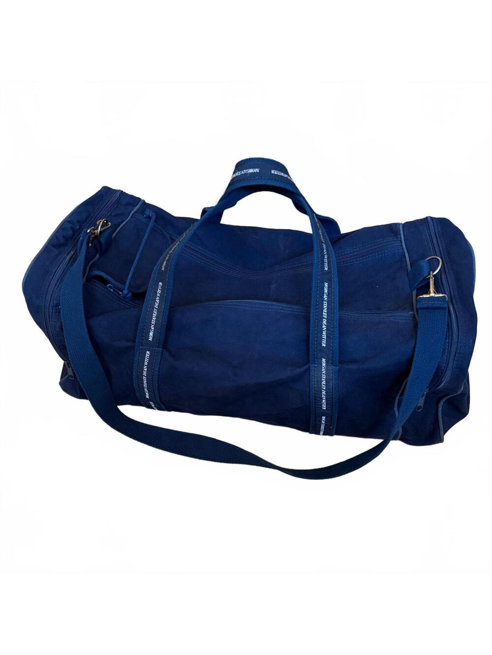 Morgan Stanley Dean Witter Scarborough Tweed Canvas Banker Bag Duffle Weekender
